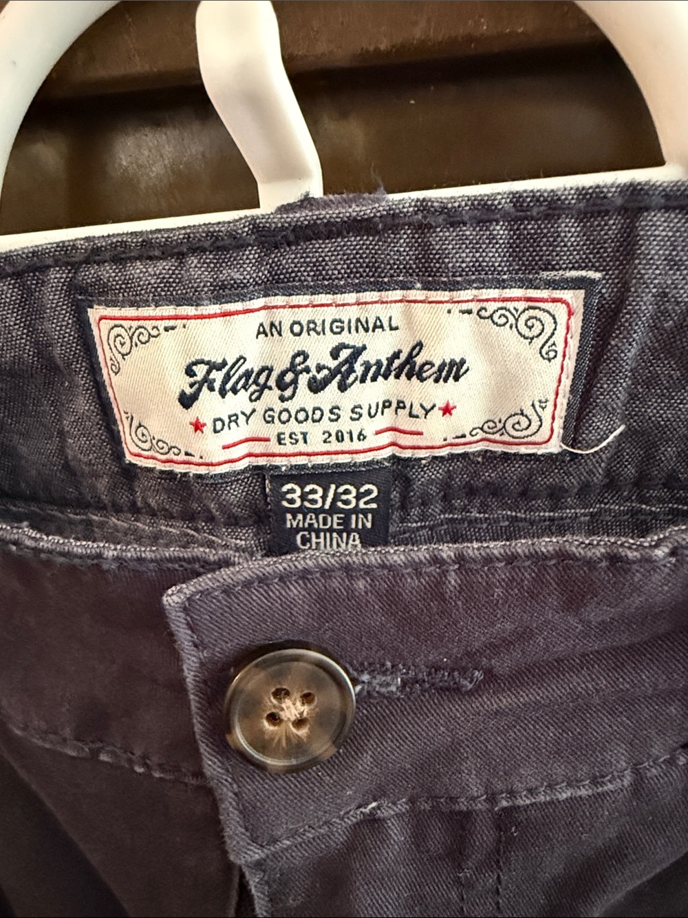 Flag & Anthem Men's Navy Chino Pants - Slim Fit - Picture 2 of 3